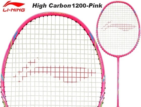 راکت بدمینتون لینینگ Li-Ning High Carbon 1200-Pink اورجینال